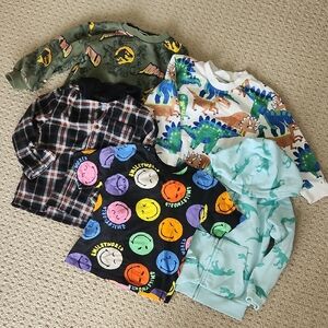 H&M and Old Navy Kids' Graphic Sweatshirts and T-Shirts Bundle